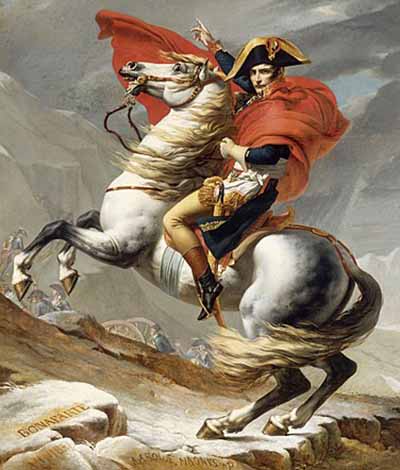 ナポレオンの馬の絵の肖像「サン・ベルナール峠を越えるボナパルト」5 ...